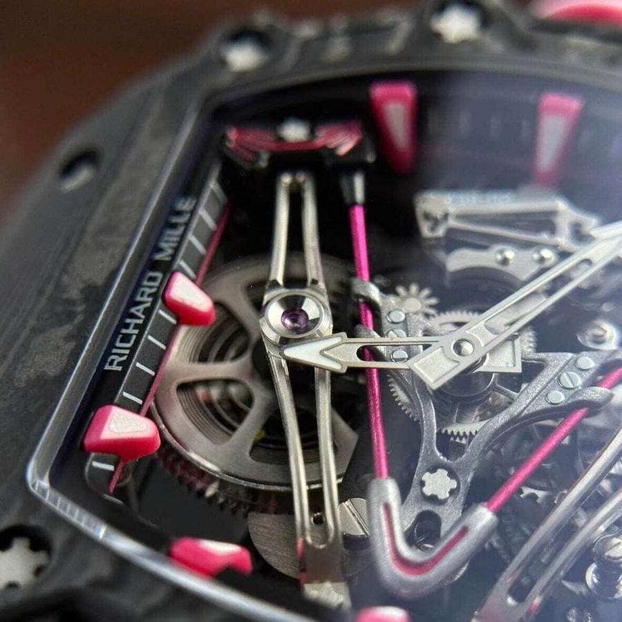 Montre réplique : Richard Mille RM 38-02, tourbillon, Bubba Watson, noir, Carbon TPT — rare – Photo 3