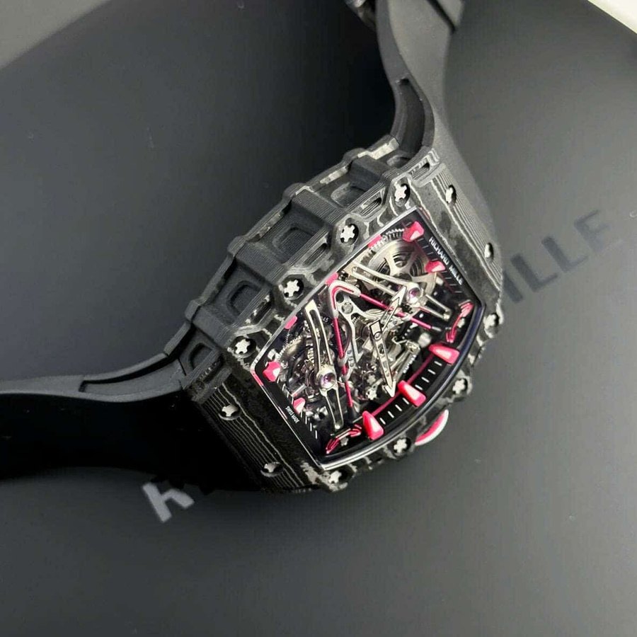 Montre réplique : Richard Mille RM 38-02, tourbillon, Bubba Watson, noir, Carbon TPT — rare – Photo 6