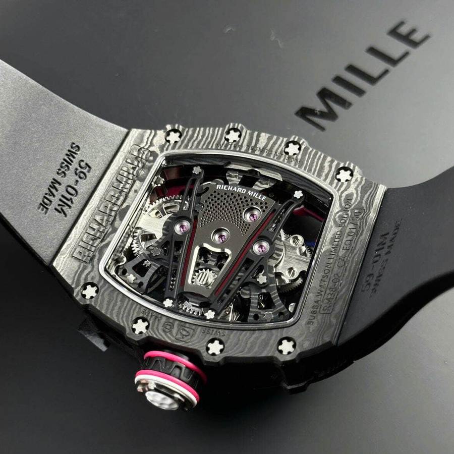 Montre réplique : Richard Mille RM 38-02, tourbillon, Bubba Watson, noir, Carbon TPT — rare – Photo 9