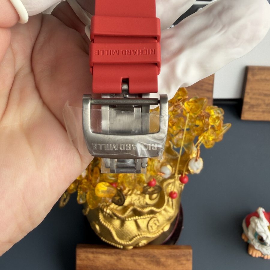 Montre réplique : Richard Mille RM 055 Bubba Watson, foncé, Carbon NTPT, mouvement Vaucher, 42,7 mm X 49,9 mm — spéciale – Photo 10