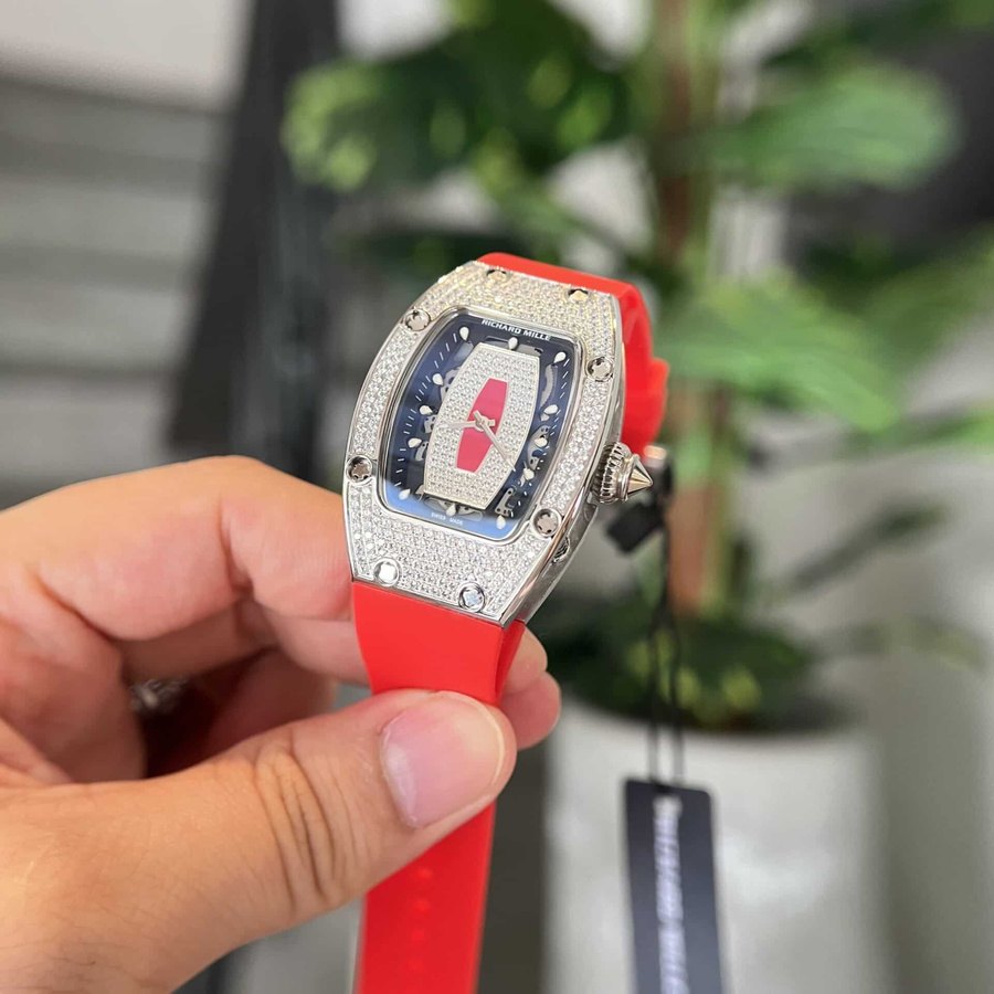 Montre réplique : Richard Mille RM 07-01, intégral, diamants, Red Lip 45.32 X 32,3 mm — élégante – Photo 3
