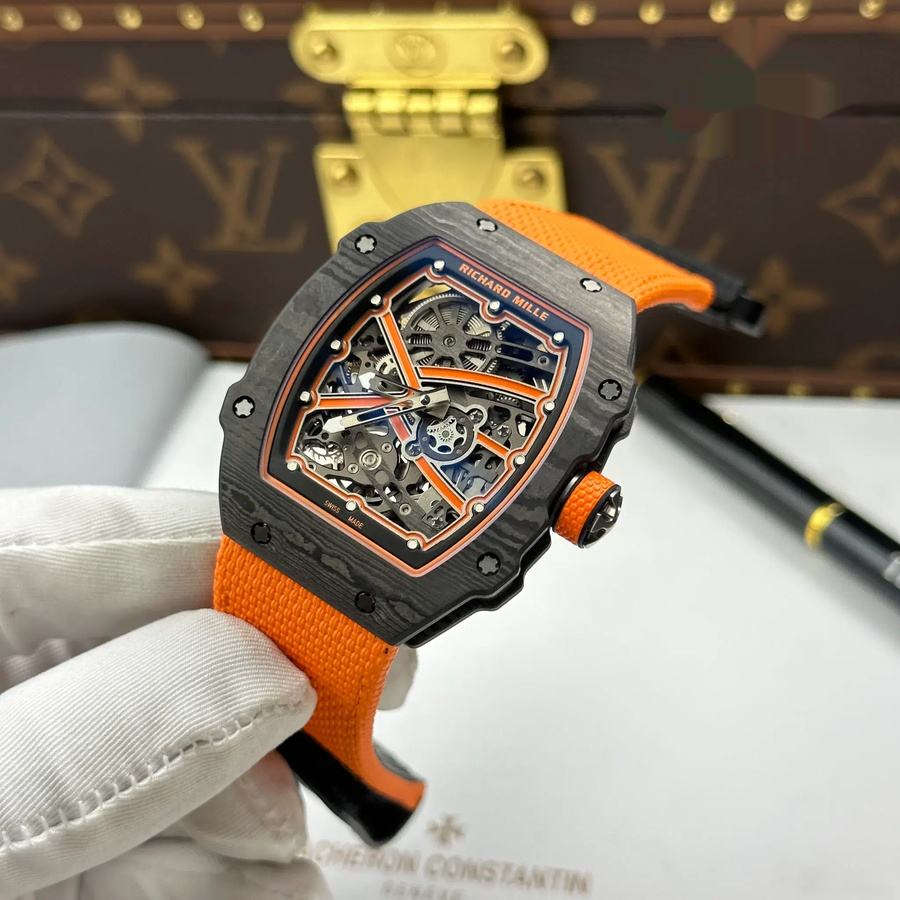 Montre réplique : Richard Mille RM 67-02 McLaren Lando Norris, extra-plate, noir, Carbon TPT 38.7 X 47,52 mm — remarquable – Photo 3