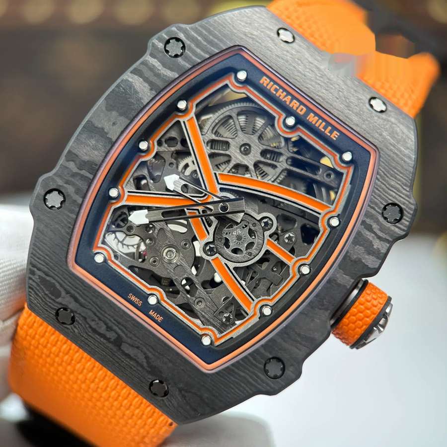 Montre réplique : Richard Mille RM 67-02 McLaren Lando Norris, extra-plate, noir, Carbon TPT 38.7 X 47,52 mm — remarquable – Photo 5