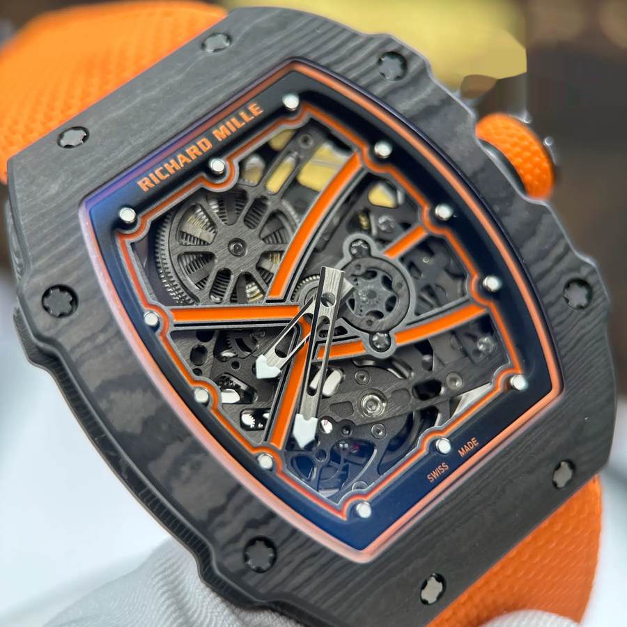Montre réplique : Richard Mille RM 67-02 McLaren Lando Norris, extra-plate, noir, Carbon TPT 38.7 X 47,52 mm — remarquable – Photo 6