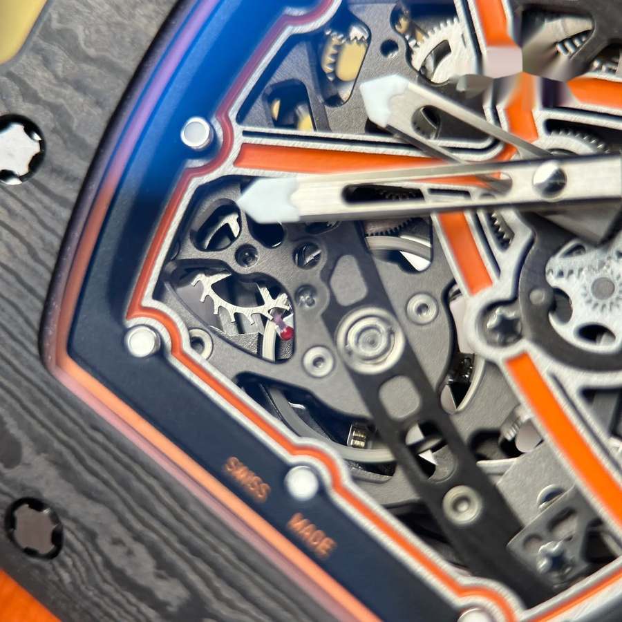 Montre réplique : Richard Mille RM 67-02 McLaren Lando Norris, extra-plate, noir, Carbon TPT 38.7 X 47,52 mm — remarquable – Photo 8