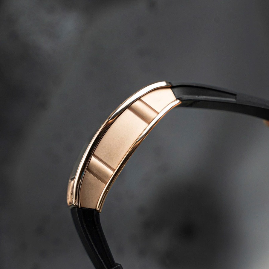 Montre réplique : Mille RM 07-01, or rose, avec, noir, Onyx, cadran, et, pierre précieuse, ZF 45.32 X 32,3 mm — de qualité supérieure – Photo 5