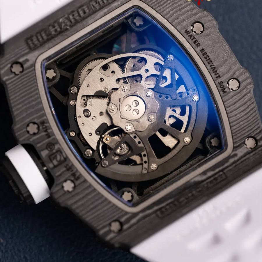 Montre réplique : Richard Mille RM 35-02 Rafael Nadal, noir, Carbon TPT, blanc, bracelet en caoutchouc, ZF 49,94 mm X 44,5 mm — intemporelle – Photo 9