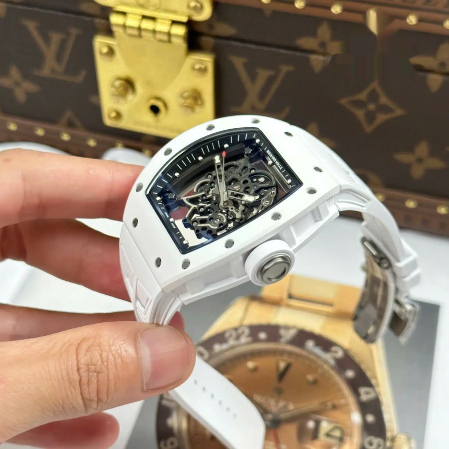 Montre réplique : Richard Mille RM 055, céramique blanche, ZF 42,7 mm — ultime – Photo 3