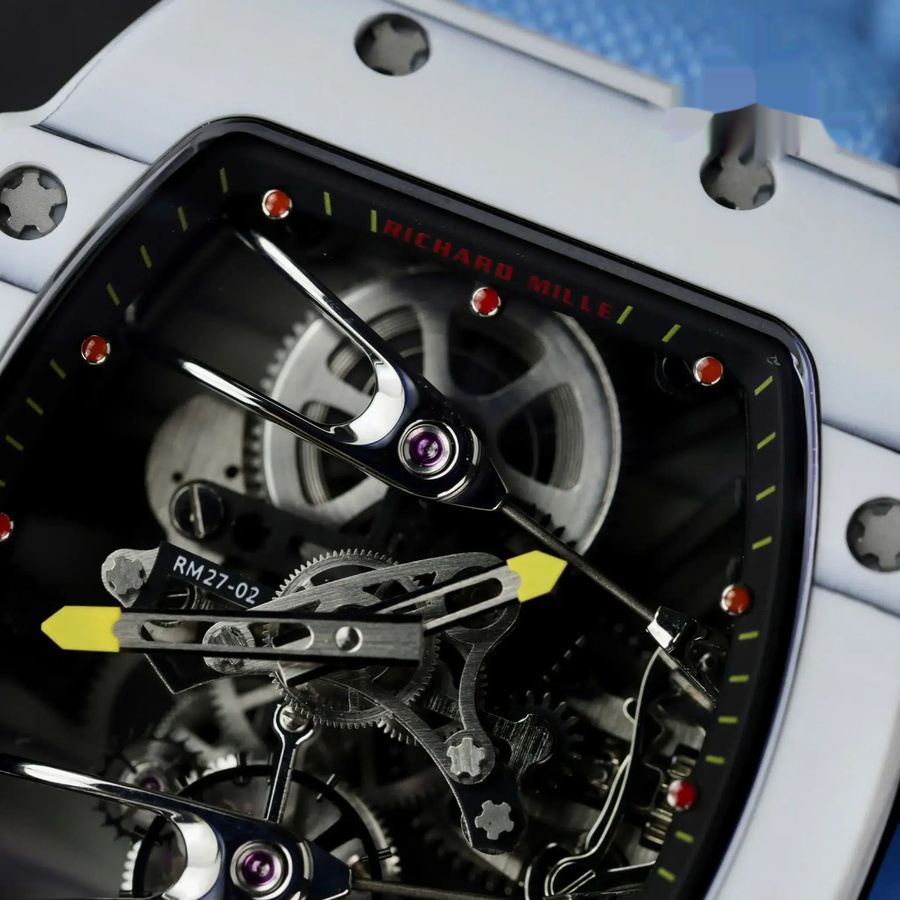 Montre réplique : Richard Mille RM 27-02 Rafael Nadal, tourbillon, carbone, 39.7 X 47,7 mm — discrète – Photo 4