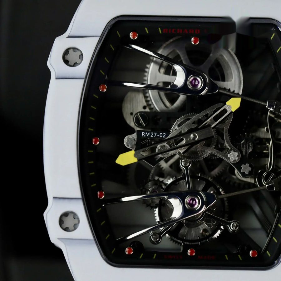 Montre réplique : Richard Mille RM 27-02 Rafael Nadal, tourbillon, carbone, 39.7 X 47,7 mm — discrète – Photo 6