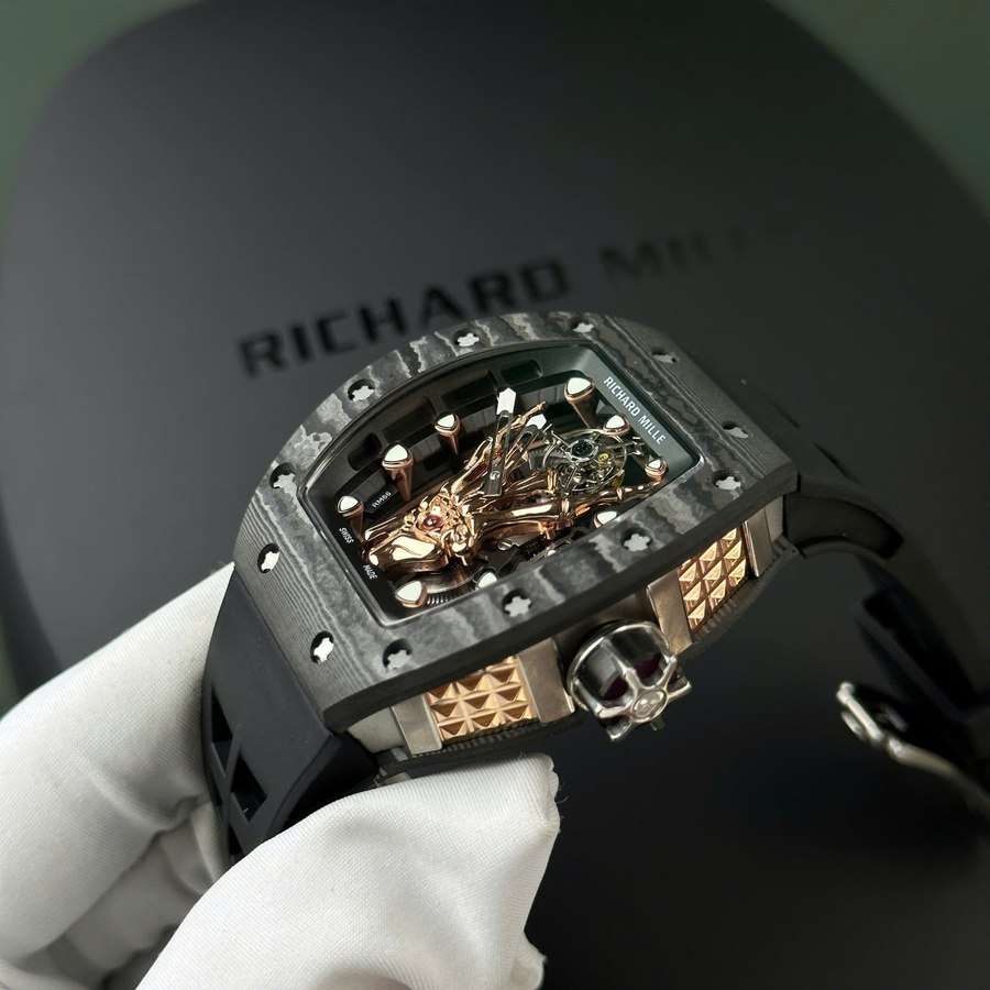 Montre réplique : Richard Mille RM 66, volant, tourbillon, Carbon TPT 42.70 X 49,94 mm — unique – Photo 4