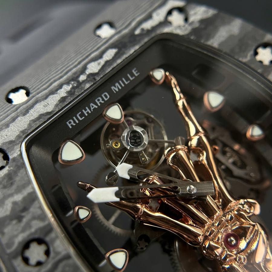 Montre réplique : Richard Mille RM 66, volant, tourbillon, Carbon TPT 42.70 X 49,94 mm — unique – Photo 5