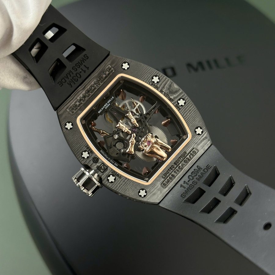 Montre réplique : Richard Mille RM 66, volant, tourbillon, Carbon TPT 42.70 X 49,94 mm — unique – Photo 9