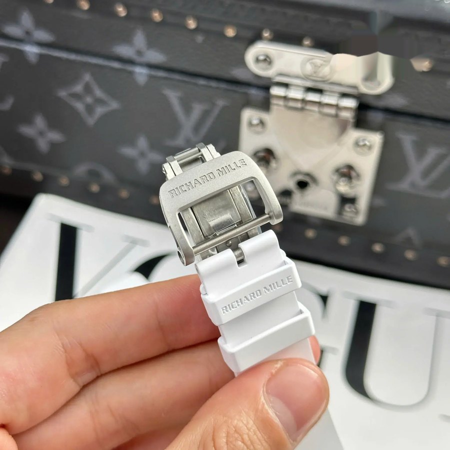 Montre réplique : Richard Mille RM 61-01 Yohan Blake, Asie, édition limitée, céramique blanche, ZF 42,7 mm X 50,23 mm — gracieuse – Photo 13