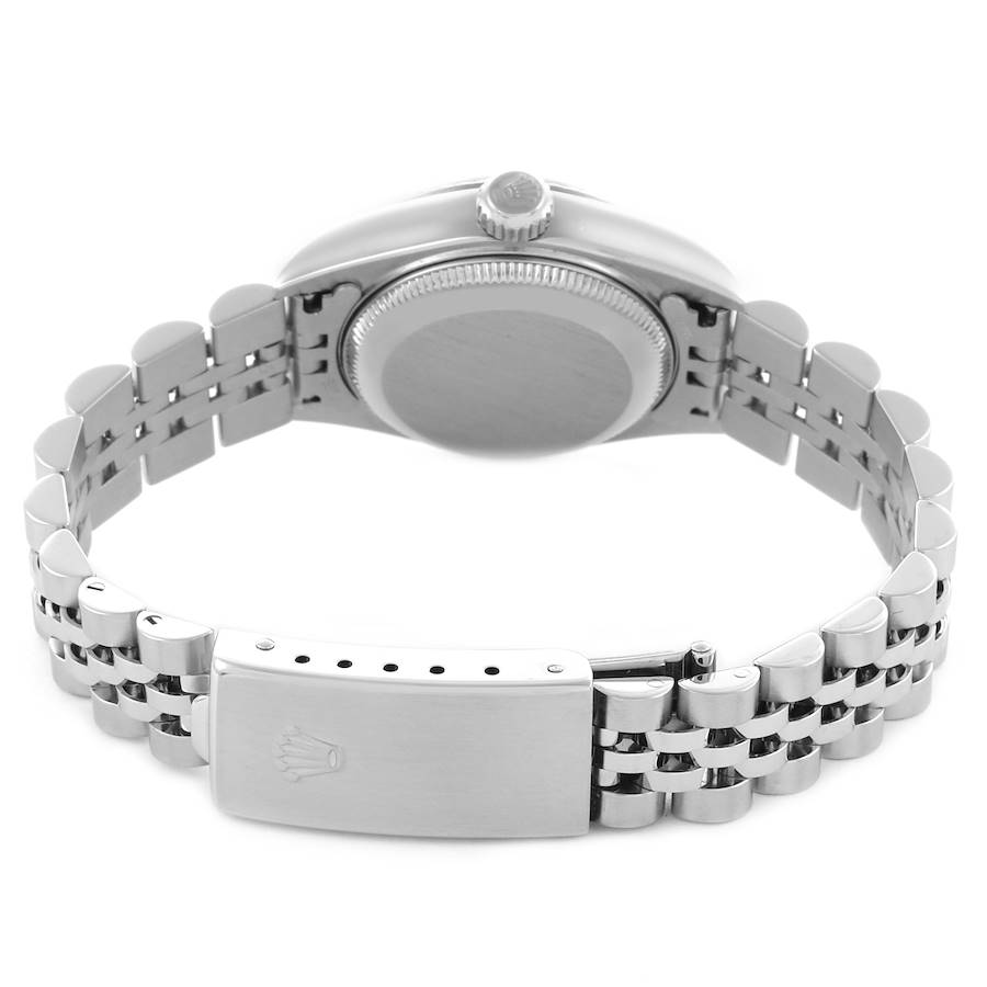 Montre réplique pour femme : Rolex Datejust, acier et or blanc, argenté, cadran serti de diamants, 79174 — enchanteresse – Photo 6