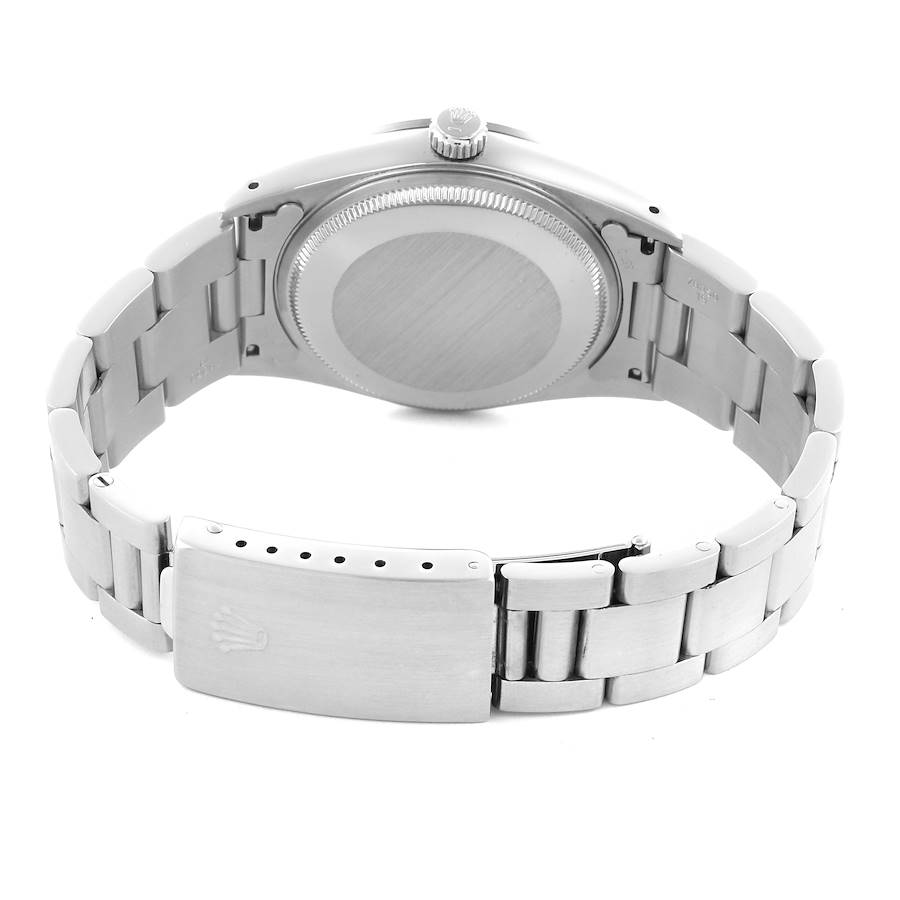 Montre réplique pour homme : Rolex Air King 34 mm, cadran bleu, lunette lisse, acier, 14000 — très appréciée – Photo 7