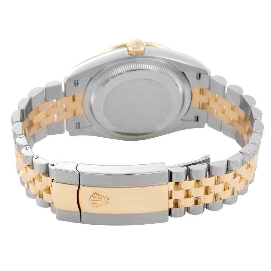 Montre réplique : Rolex Datejust 36, acier et or jaune, argenté, cadran serti de diamants, 126283 — ultime – Photo 7