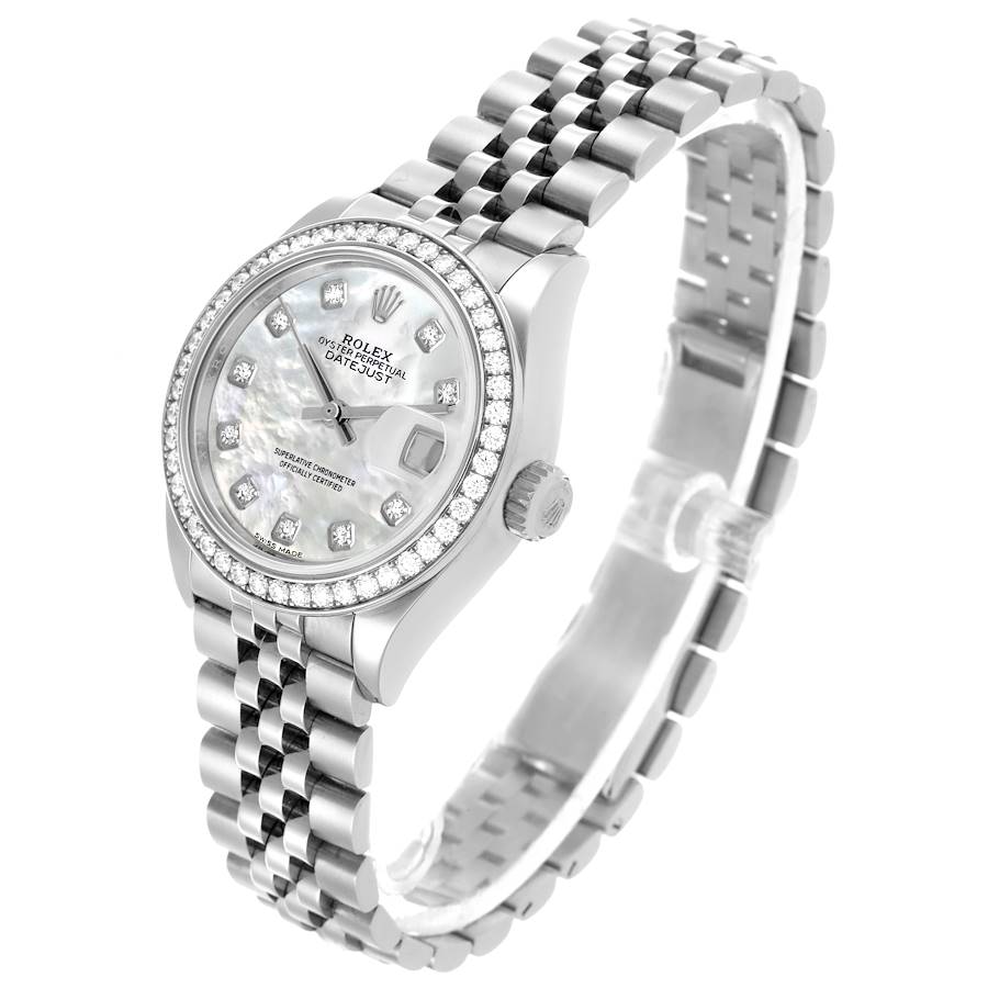 Montre réplique pour femme : Rolex Datejust, acier et or blanc, cadran en nacre, diamants, 279384 — parmi nos meilleures ventes – Photo 3