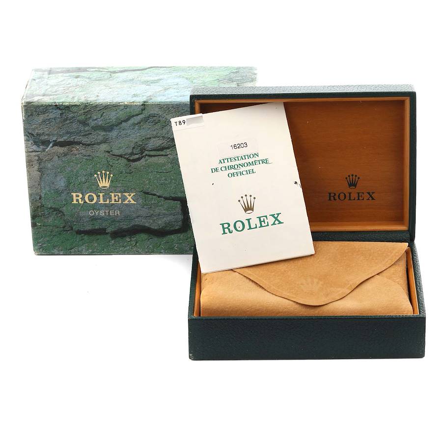 Montre réplique pour homme : Rolex Datejust, acier et or jaune, cadran ardoise, 16203 — remarquable – Photo 7