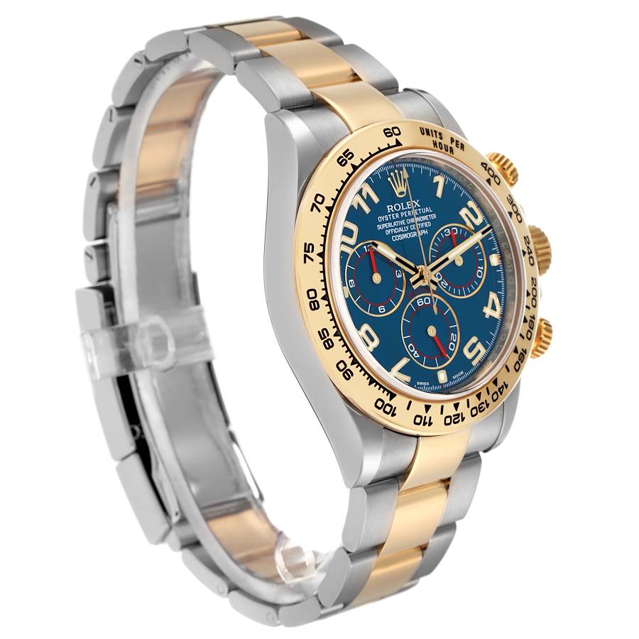 Montre réplique pour homme : Rolex Daytona, cadran bleu, acier et or jaune, automatique, 116503 — précise – Photo 3