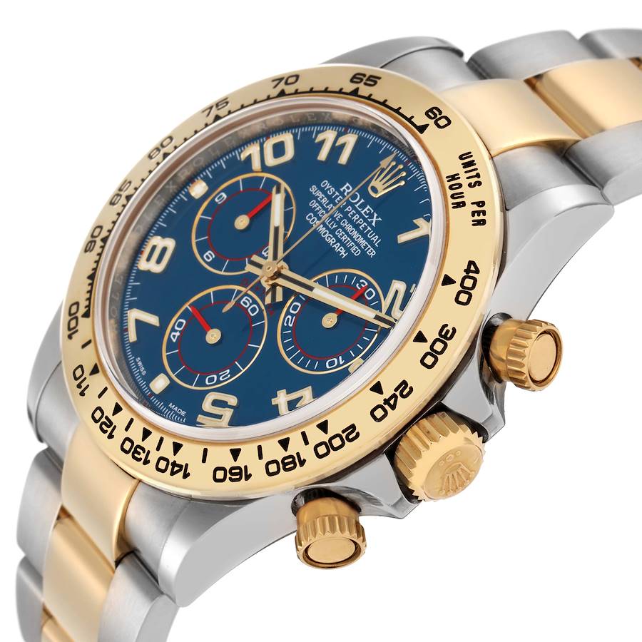 Montre réplique pour homme : Rolex Daytona, cadran bleu, acier et or jaune, automatique, 116503 — précise – Photo 5