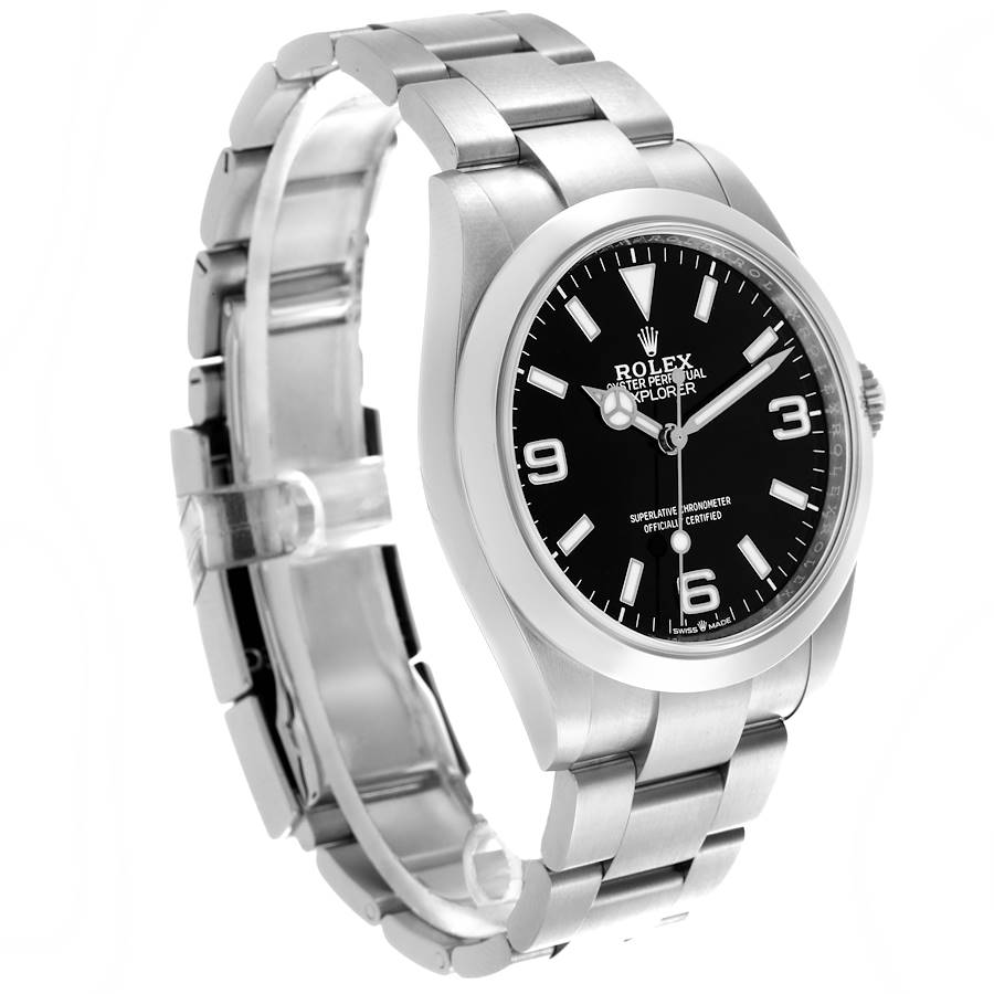 Montre réplique pour homme : Rolex Explorer I 40 mm, cadran noir, acier, 224270 — directement du fabricant – Photo 3