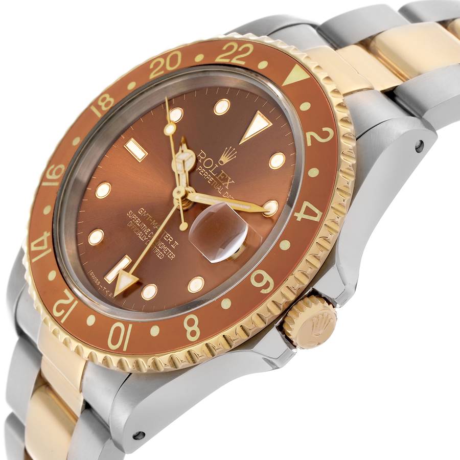 Montre réplique pour homme : Rolex GMT Master II, acier et or jaune, bronze, 16713 — à prix compétitif – Photo 5