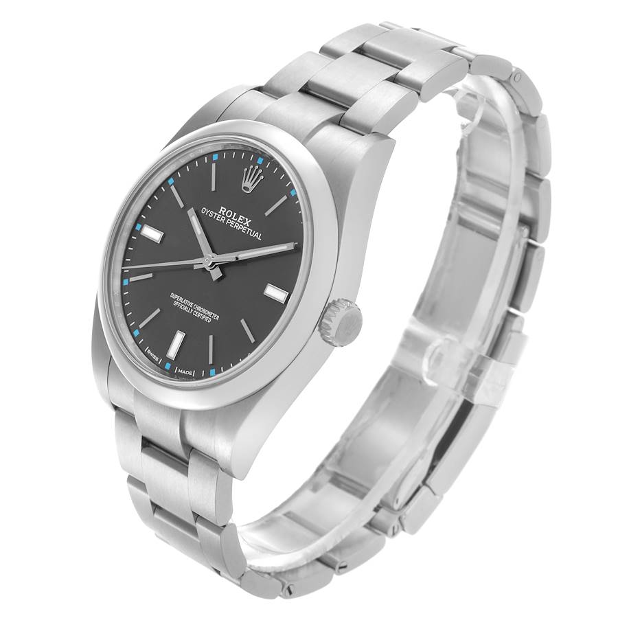 Montre réplique pour homme : Rolex Oyster Perpetual 39, cadran rhodié, acier, 114300 — parmi nos meilleures ventes – Photo 4