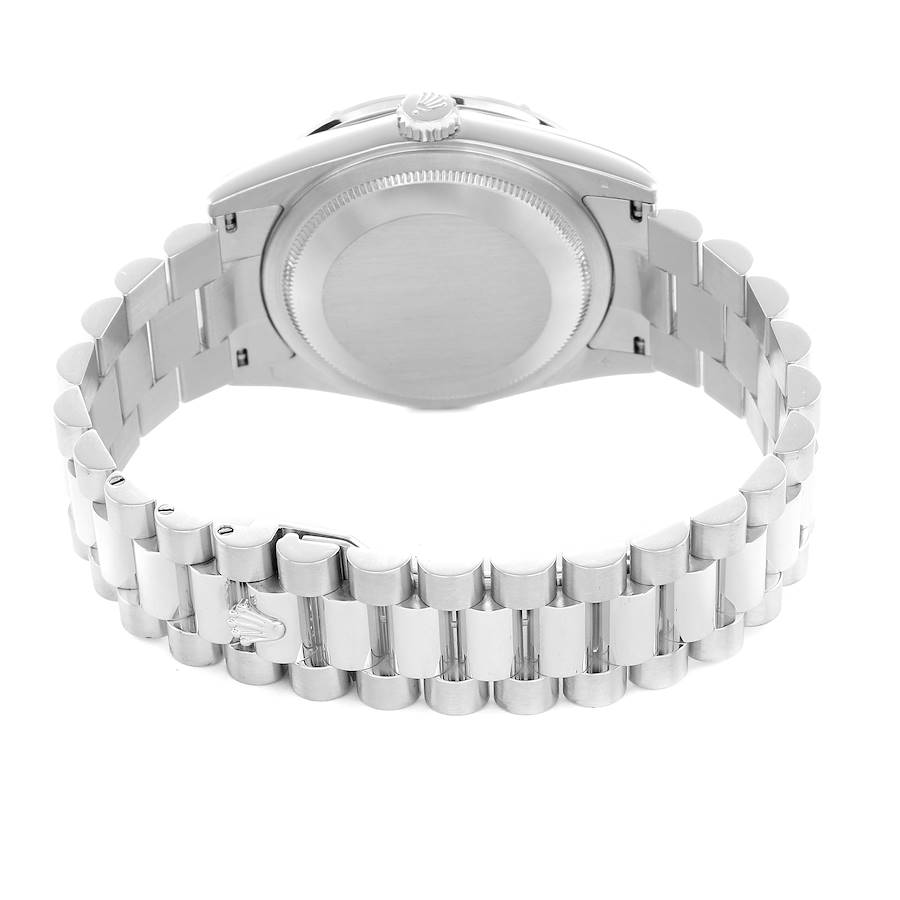 Montre réplique pour homme : Rolex President Day-Date, platine, cadran bleu glacier, 118366 — toute nouvelle – Photo 7