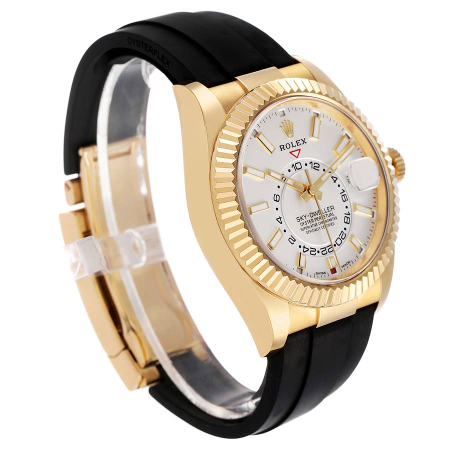 Montre réplique pour homme : Rolex Sky-Dweller, or jaune, Oysterflex 326238 — éprouvée – Photo 3