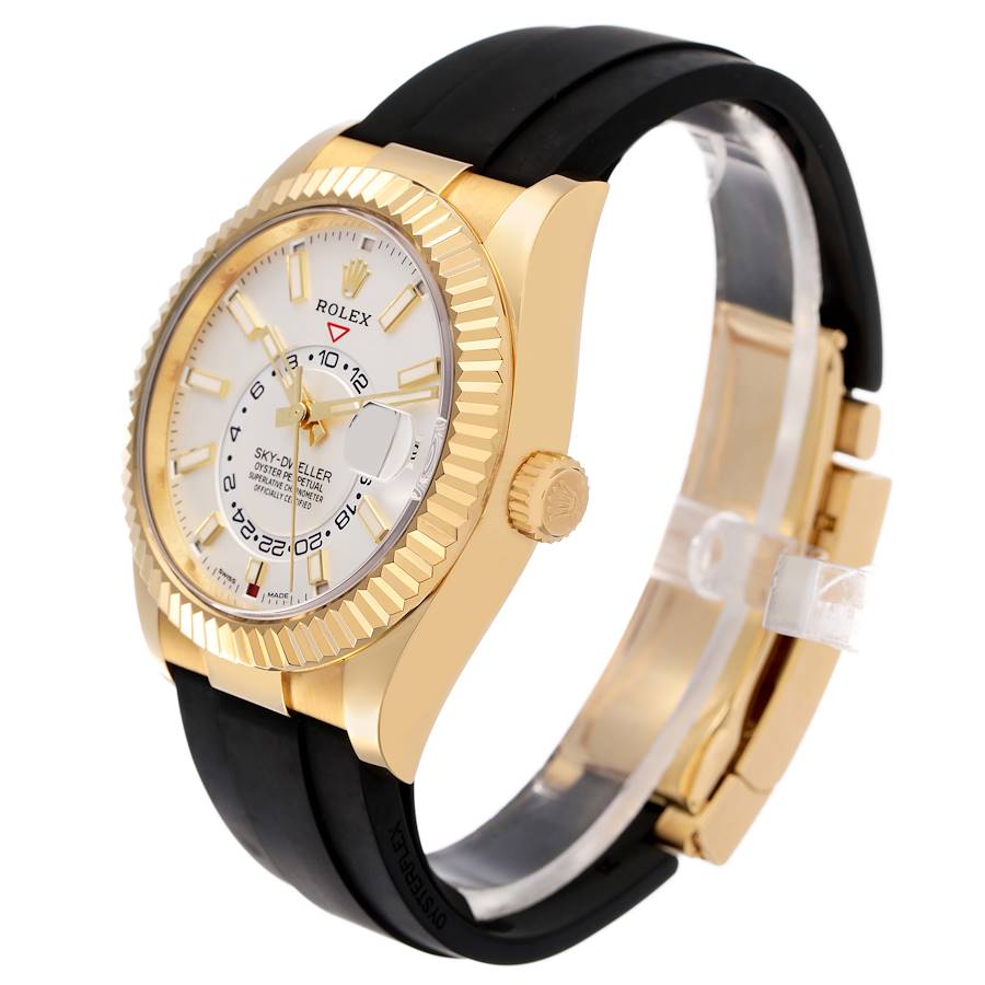 Montre réplique pour homme : Rolex Sky-Dweller, or jaune, Oysterflex 326238 — éprouvée – Photo 4