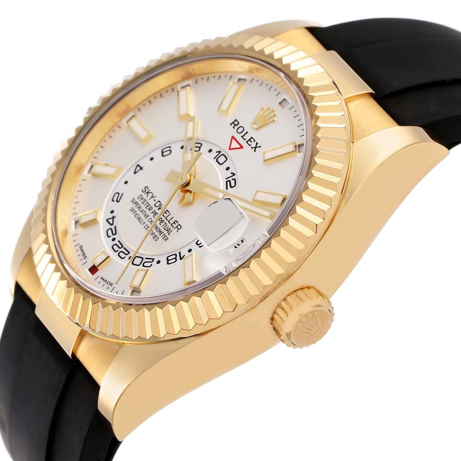 Montre réplique pour homme : Rolex Sky-Dweller, or jaune, Oysterflex 326238 — éprouvée – Photo 5