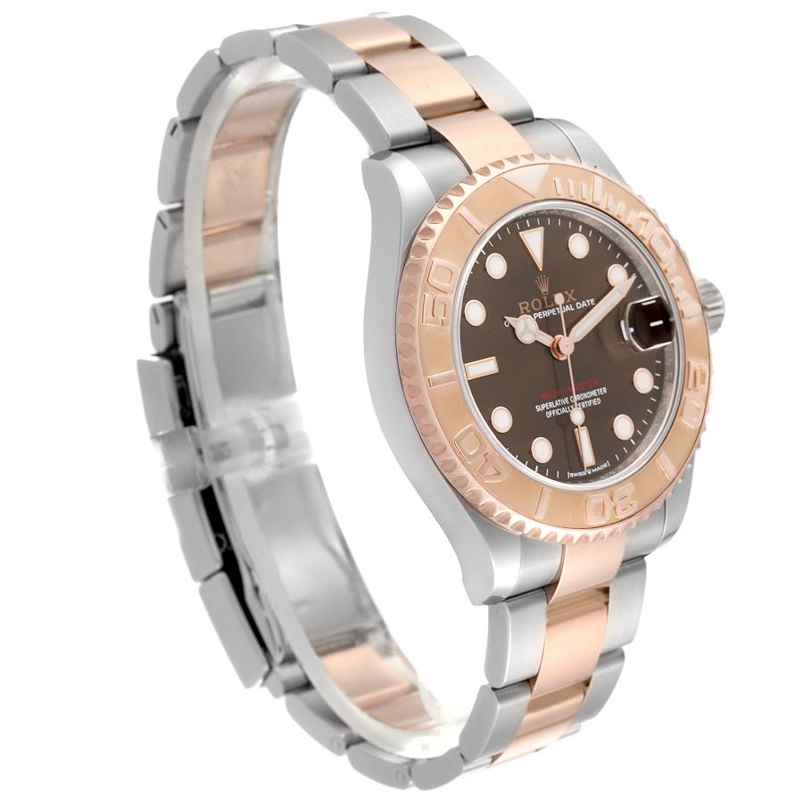 Montre réplique pour homme : Rolex Yachtmaster 37, taille intermédiaire, acier et or rose, 268621 — élégante – Photo 3
