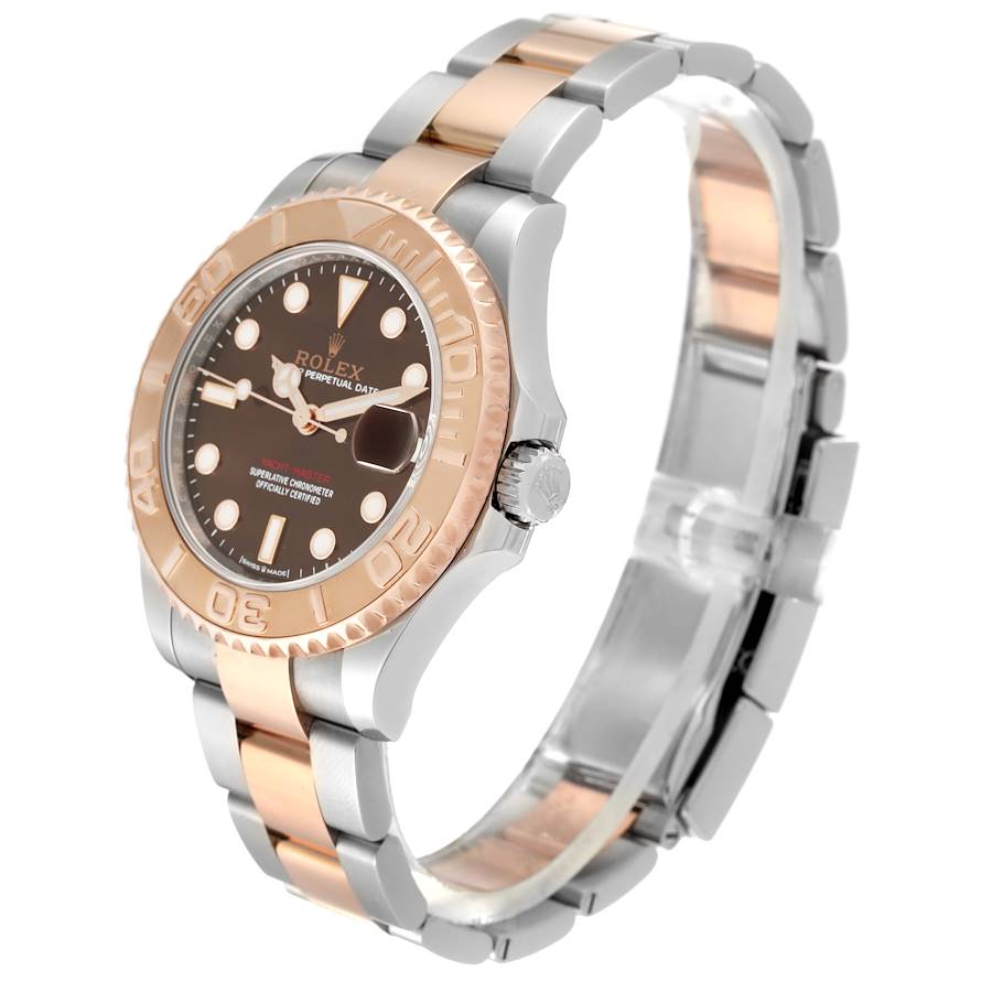 Montre réplique pour homme : Rolex Yachtmaster 37, taille intermédiaire, acier et or rose, 268621 — élégante – Photo 4