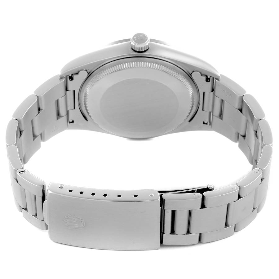 Montre réplique pour homme : Rolex Air King, cadran argenté, lunette lisse, acier, 14000 — à découvrir – Photo 8