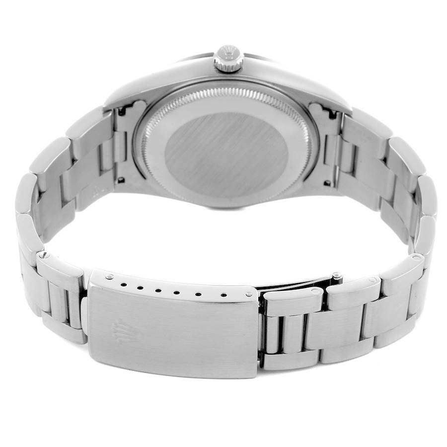 Montre réplique pour homme : Rolex Air King, cadran blanc, lunette lisse, acier, 14000 — parfaite – Photo 8