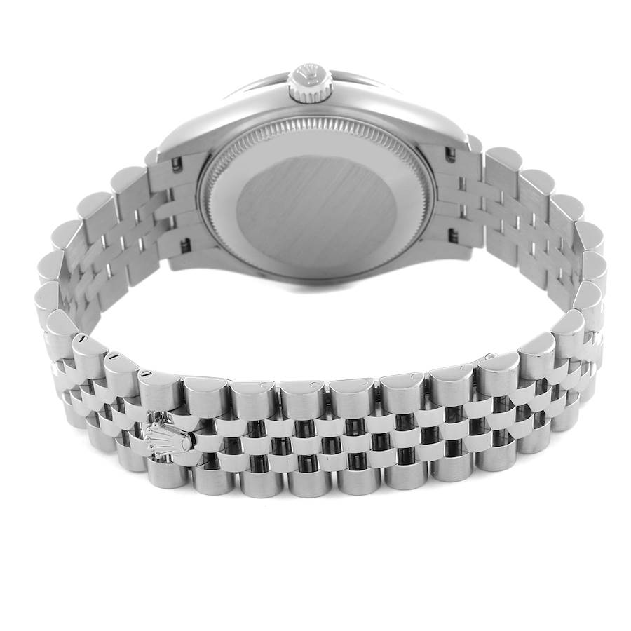 Montre réplique pour femme : Rolex Datejust 31, acier et or blanc, bleu, cadran floral, diamants, 278384 — nouvelle – Photo 7