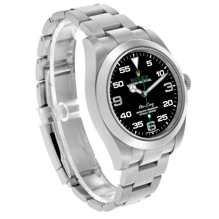 Montre réplique pour homme : Rolex Oyster Perpetual Air King, vert, aiguille, acier, 116900 — au meilleur rapport qualité-prix – Photo 3
