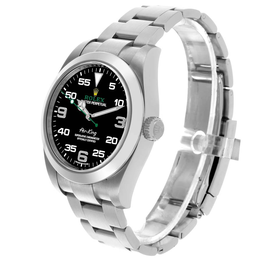 Montre réplique pour homme : Rolex Oyster Perpetual Air King, vert, aiguille, acier, 116900 — au meilleur rapport qualité-prix – Photo 4