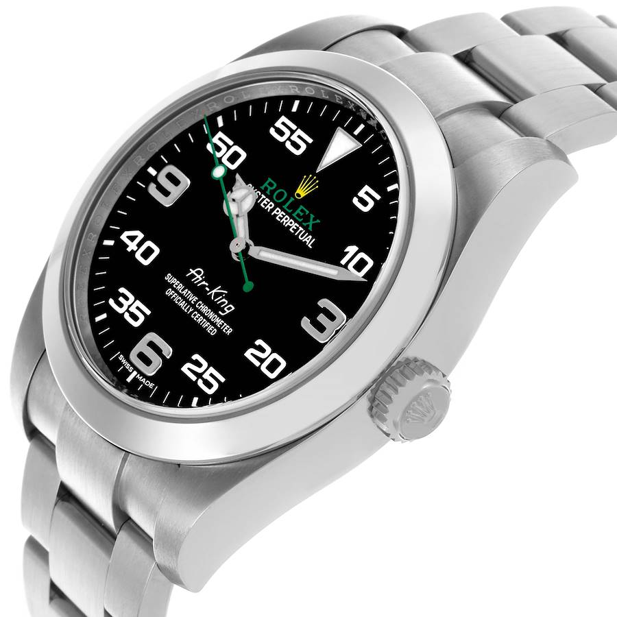 Montre réplique pour homme : Rolex Oyster Perpetual Air King, vert, aiguille, acier, 116900 — au meilleur rapport qualité-prix – Photo 5
