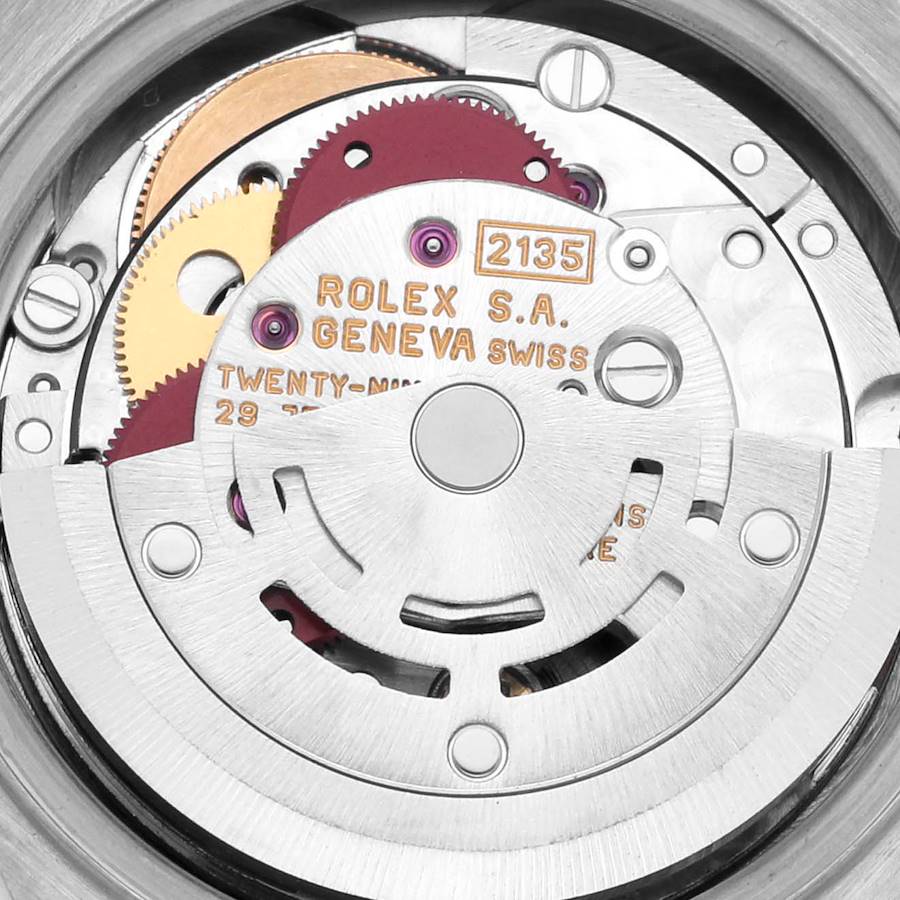Montre réplique : Rolex President Datejust, or blanc, finition écorce, diamants, 69279 — précieuse – Photo 5