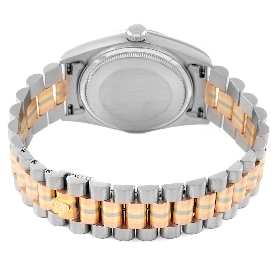 Montre réplique pour homme : Rolex President Day-Date Tridor, blanc, jaune, or rose, diamants, 18039 — de luxe – Photo 7